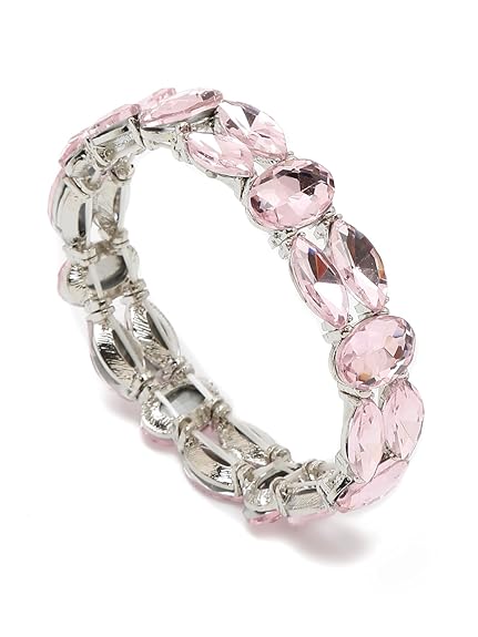 LukGud Stylish Celebrity Inspired Crystal Bracelets for Women and Girls