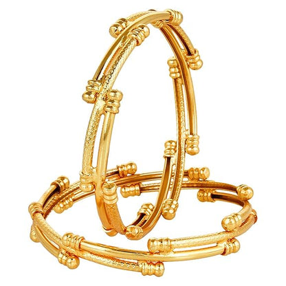 LukGud Traditional Combo of Gold Plated Bracelet Bangles Set For Girls and Women