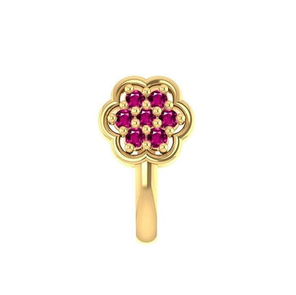 LukGud Nose Ring Pin Gold Pressing Clip On Stud Non Piercing Nose Pin stud for Women