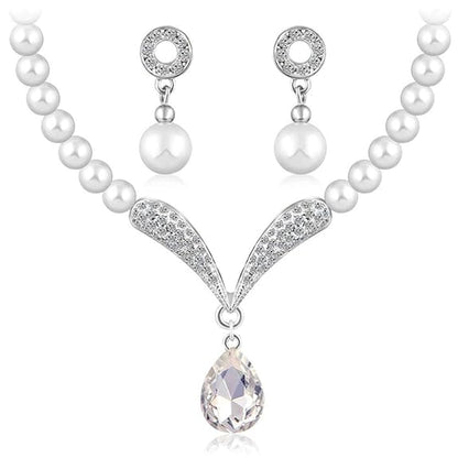 LukGud Necklace Set / Jewellery Set with Fancy Earrings for Girls / Women