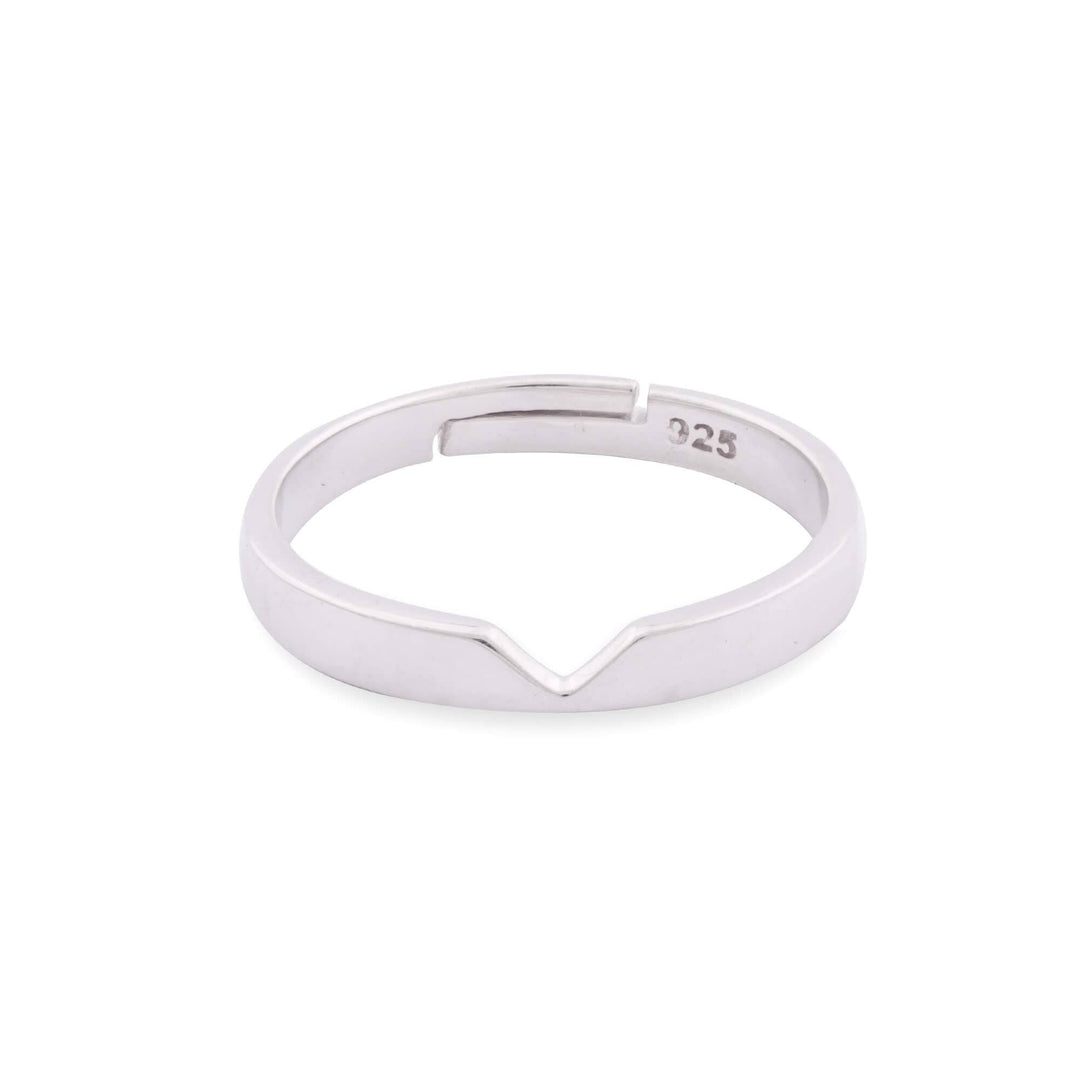 LukGud Silver Cupid Arrow Couple Bands (Adjustable)