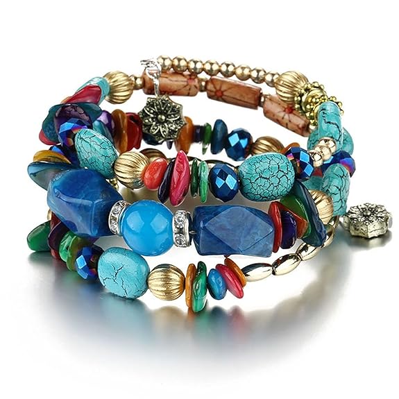 LukGud Blue Stone Stylish Bracelet for Women & Girls