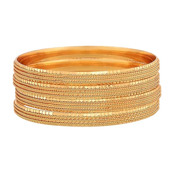 LukGud Gold Plated Bangles for Women's & Girl's