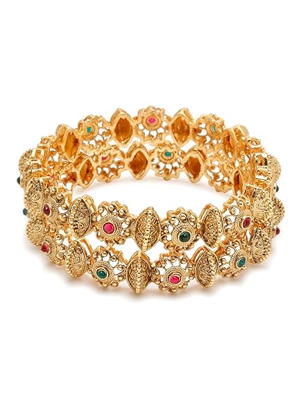 LukGud Gold Plated Bangles for Women