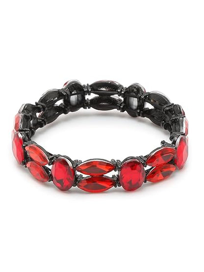 LukGud Stylish Celebrity Inspired Crystal Bracelets for Women and Girls