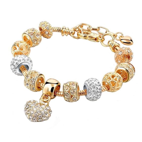 LukGud Bracelet for Women and Girls Crystal Pandora Bracelets for Women