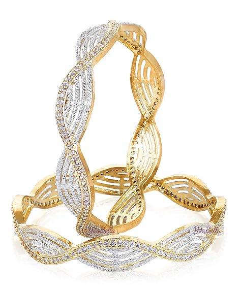 LukGud Gold Plated Jewellery Bangles for Women and Girls