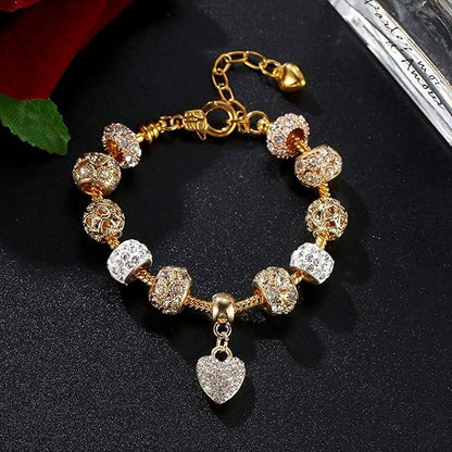 LukGud Bracelet for Women and Girls Crystal Pandora Bracelets for Women