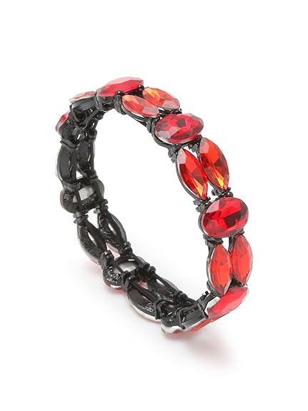 LukGud Stylish Celebrity Inspired Crystal Bracelets for Women and Girls