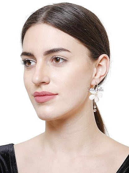 LukGud Jewellery Earings Gold Plated Floral Earrings for Girls and Women