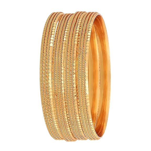 LukGud Gold Plated Bangles for Women's & Girl's