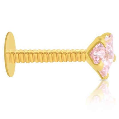 LukGud Yellow Gold Nose Pins Studs Jewellery For Women And Girl