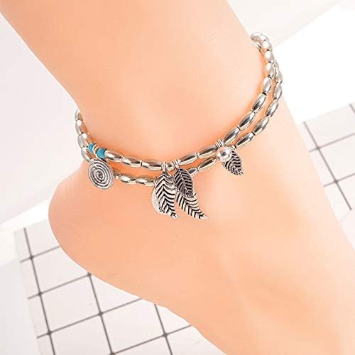 LukGud Anklets for Women and Girls Fashion Silver Oxidised Anklets for Women |