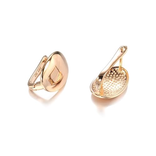 LukGud  18k Rose Gold Plated Latest Fancy Stylish Copper Zircon Bali Earrings for Women and Girls