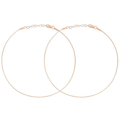 LukGud 925 Sterling Silver Anklet | Rose Gold Plated Shimmering Gift Ideas-Women