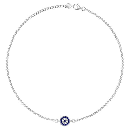 LukGud Silver Anklet for Women, Single | Gifts for Women & Girls