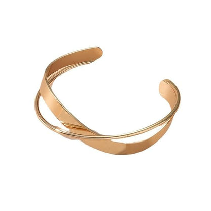 LukGud Minimalist Open Kada Cuff Bracelet for Girls and Women