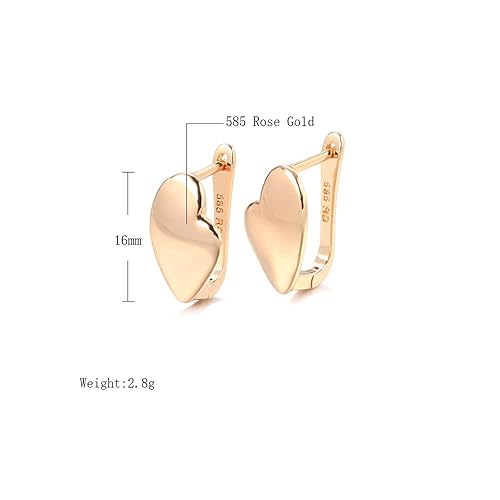 LukGud 18k Rose Gold Plated Latest Fancy Stylish Copper Zircon Bali Earrings for Women and Girls