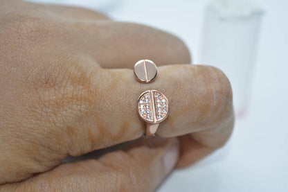 LukGud Rose Gold Adjustable Ring