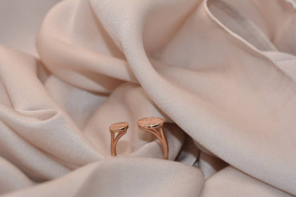 LukGud Rose Gold Adjustable Ring