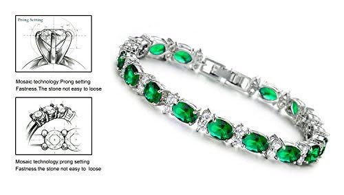 LukGud Platinum Plated Stylish Austrian Crystal Bracelet for Women and Girls