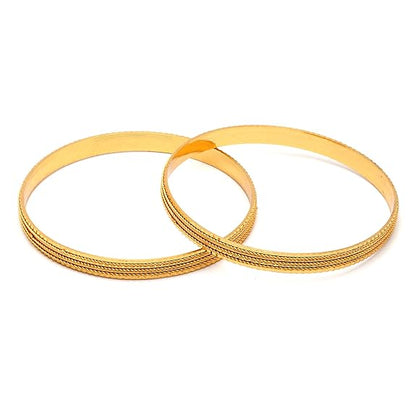 LukGud Women's Gold Plated and Coinage Designer Victoria Pearls Bangles Combo - Pack of 10