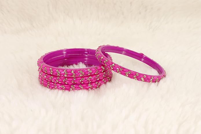 LukGud Stylish Bangles For Women Wedding, Party -Set of 8 Bangles