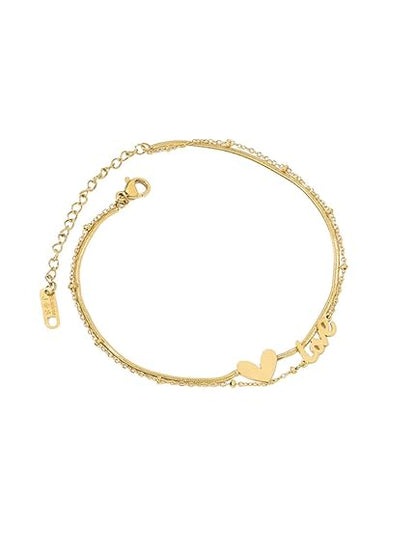 LukGud  Valentine Gift for Girls Anklets Anklets for Women Charm Hagging inter-linked Chain Style Chic Anklet for Women and Girls