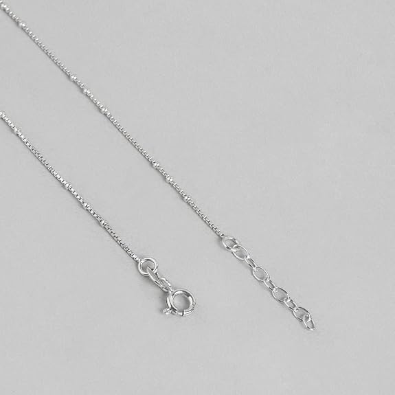 LukGud Silver Designer Heart Locket Rhodium Plated Adjustable Chain Anklet (Pair) | Gift for Women & Girls |