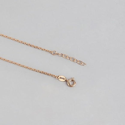 Silver Coloured Stones Rose Gold Plating Chain Anklet (Pair) Gift for Women & Girls |