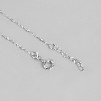 LukGud  Silver Designer Leaf Rhodium Plated Adjustable Chain Anklet (Single) | Gift for Women & Girls |