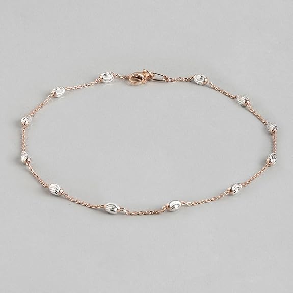 LukGud Silver Contemporary Anklet | Multi-Colour Plated Majestic Gift Ideas-Women Chain Anklet |