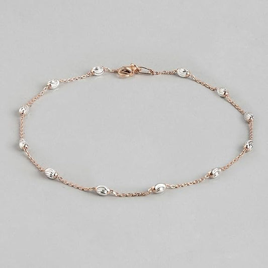 LukGud Silver Contemporary Anklet | Multi-Colour Plated Majestic Gift Ideas-Women Chain Anklet |