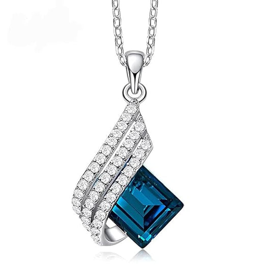 LukGud Necklace Jewellery Set Gifts for Women and Girls (Blue)