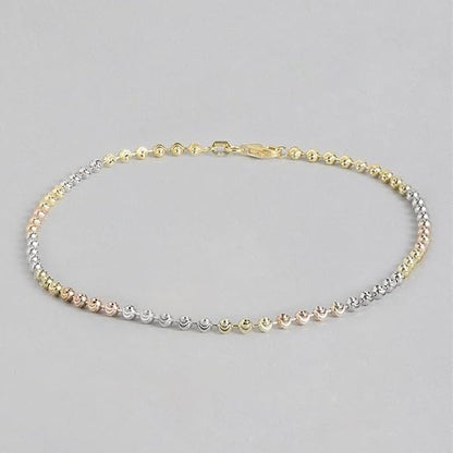 LukGud Silver Contemporary Anklet | Multi-Colour Plated Majestic Gift Ideas-Women Chain Anklet |