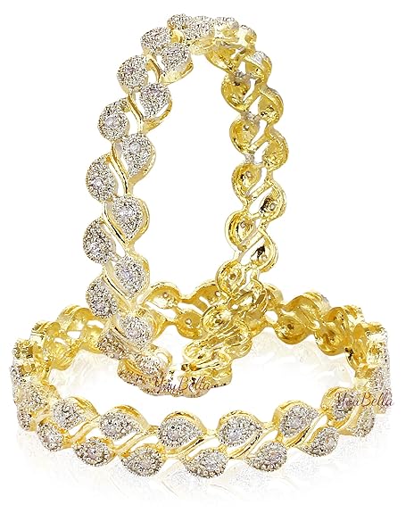 LukGud Gold Plated Bangles For Women and Girls