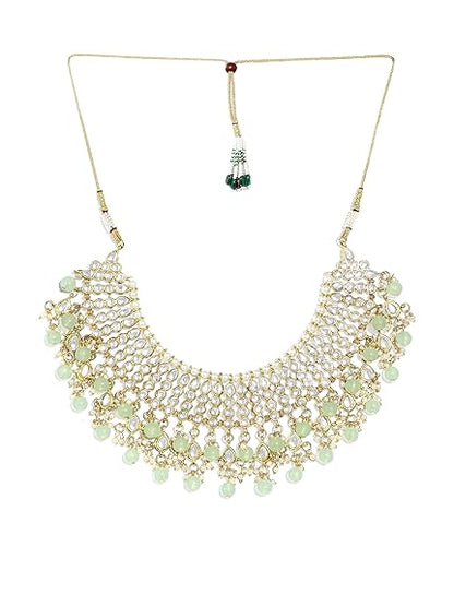 LukGud 22K GoldPlated Kundan Necklace for Women