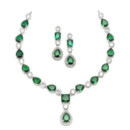 LukGud  Necklace With Earrings Jewellery Set For Girls and Women