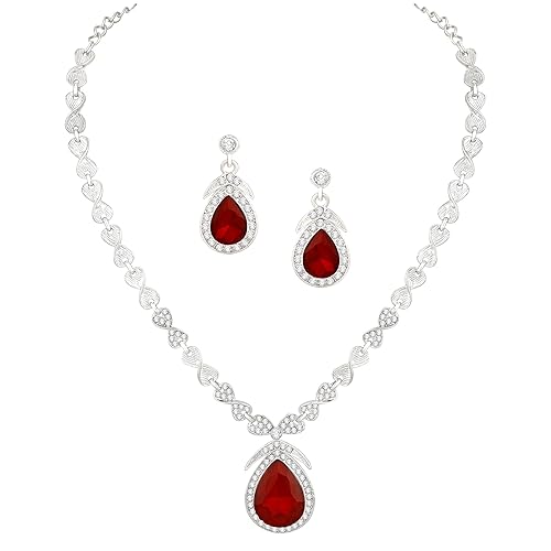 LukGud Stylish Necklace Jewellery Set for Women and Girls |