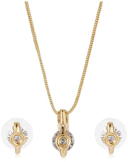 LukGud Gold Plated Austrian Crystals Necklace Set for Women