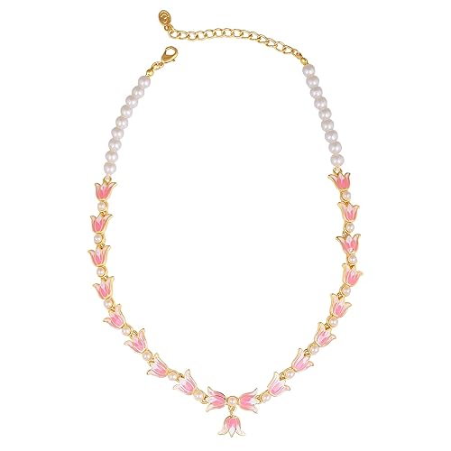 LukGud Designer Ethnic Pearl Necklace Set Versatile Chic for Women & Girls