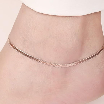 LukGud Silver Contemporary Anklet | Multi-Colour Plated Majestic Gift Ideas-Women