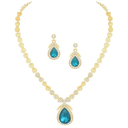 LukGud Stylish Necklace Jewellery Set for Women and Girls |