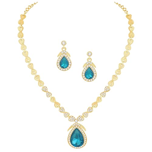 LukGud Stylish Necklace Jewellery Set for Women and Girls |