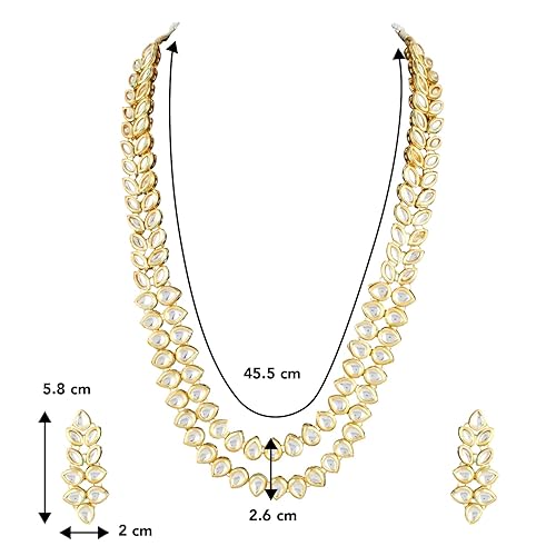 LukGud Kundan Faux Pearl Necklace & Jewelry Set Gift for Women