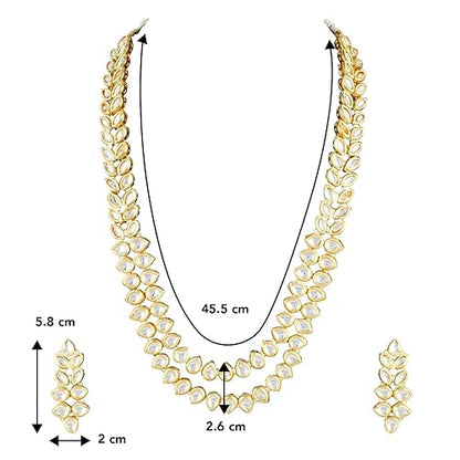 LukGud Kundan Faux Pearl Necklace & Jewelry Set Gift for Women