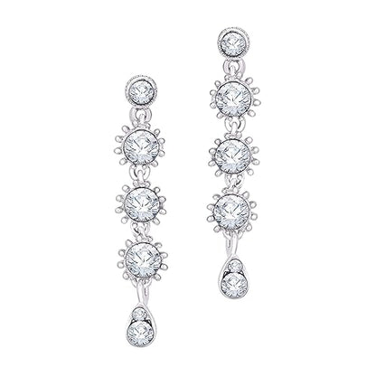 LukGud Diamond Necklace Set with Earrings for Women and Girls