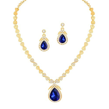 LukGud Stylish Necklace Jewellery Set for Women and Girls |