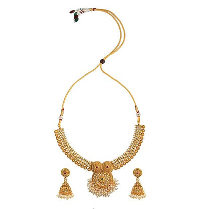 LukGud Necklace Set With Jhumki Earrings For Women & Girls