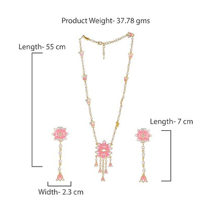 LukGud Designer Ethnic Pearl Necklace Set Versatile Chic for Women & Girls